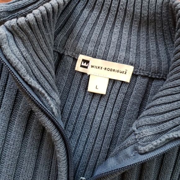 Men's blue half zip sweater, size L - Picture 2 of 3